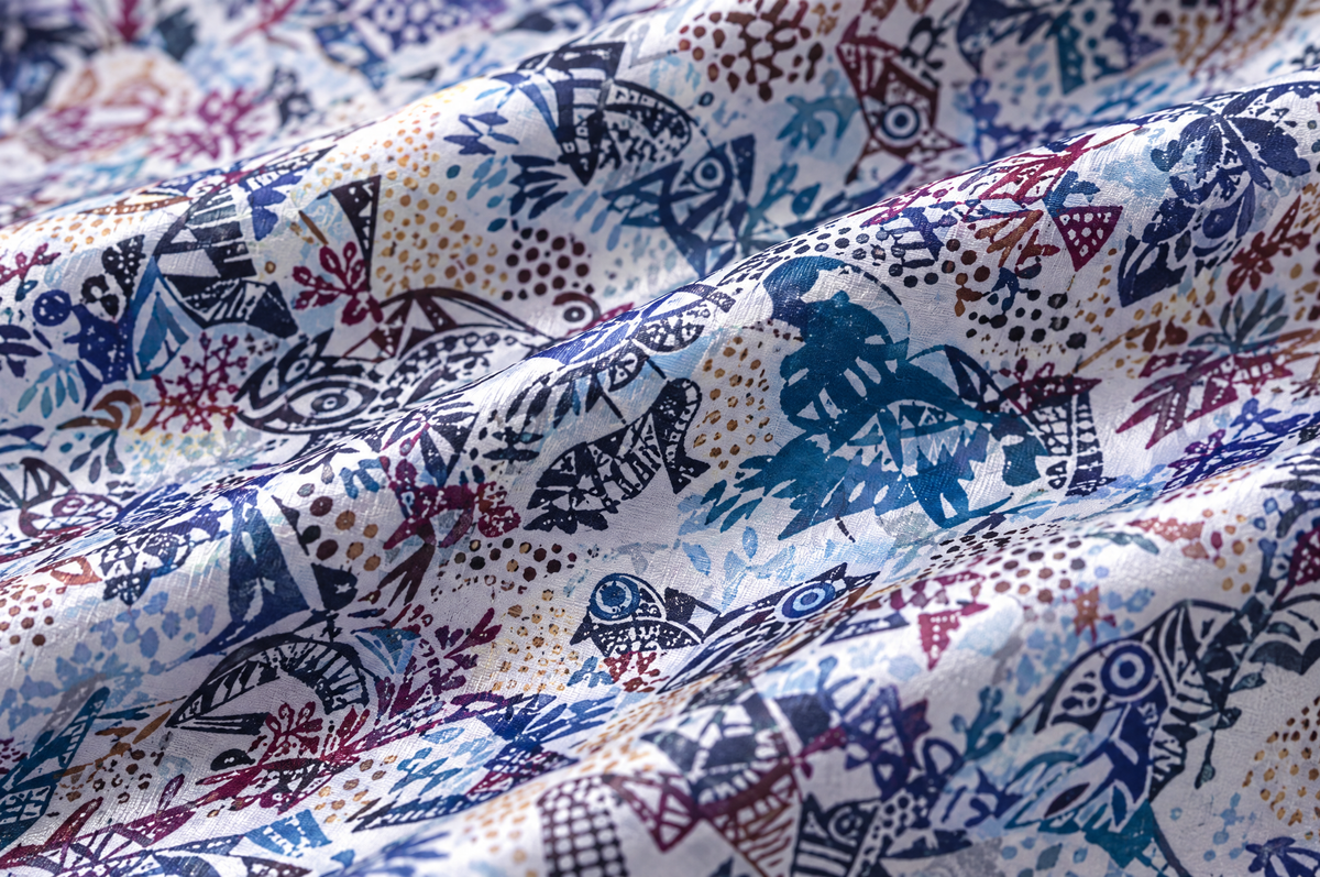 Wings Of A Butterfly shirt cotton sateen fabric detail