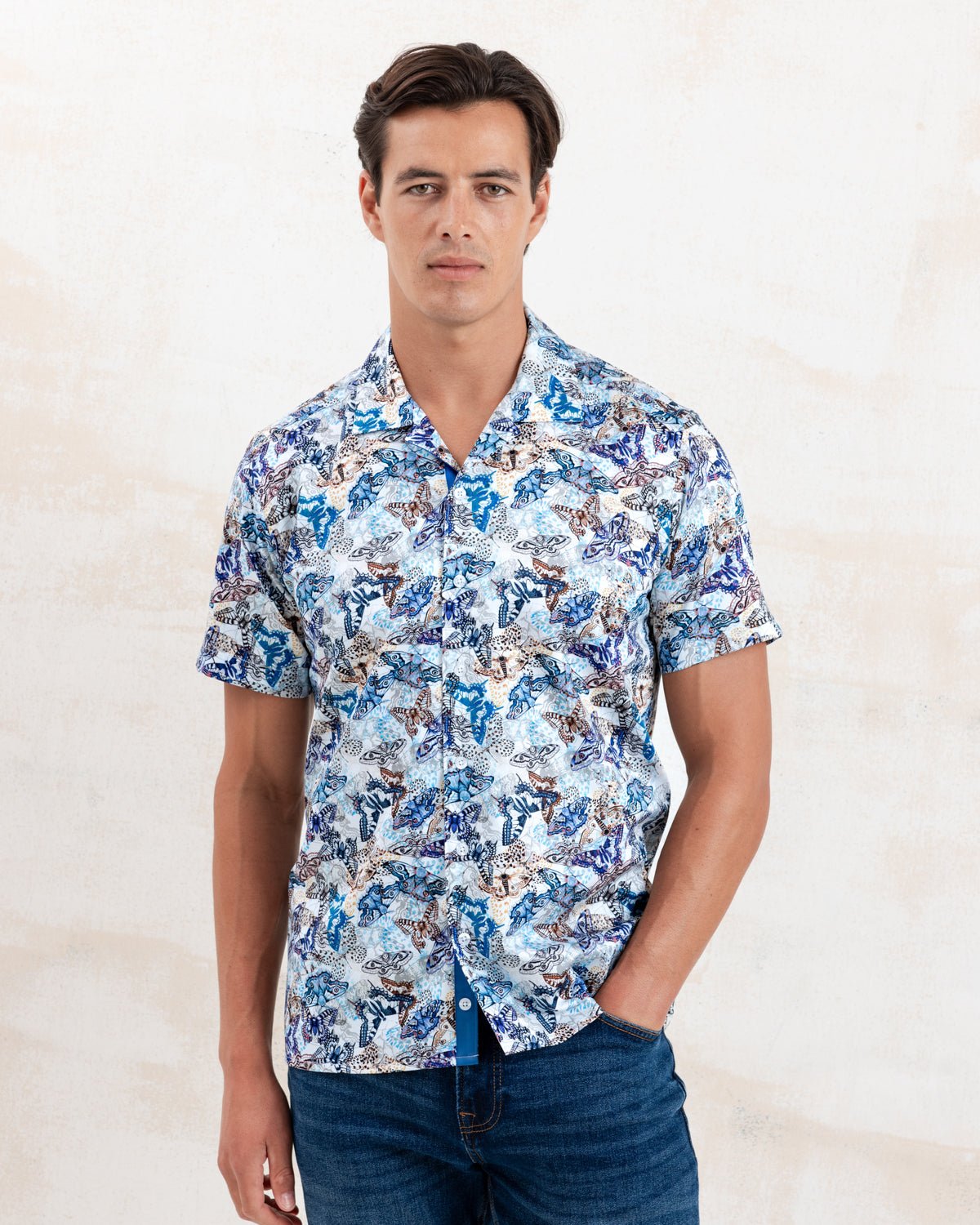 Wings Of A Butterfly Open Collar Shirt - Blake Mill