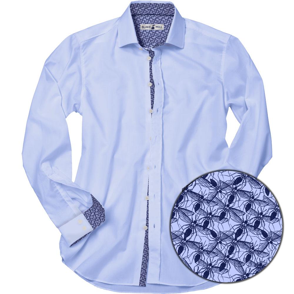 Blue With African Carrier Accents Shirt - Blake Mill
