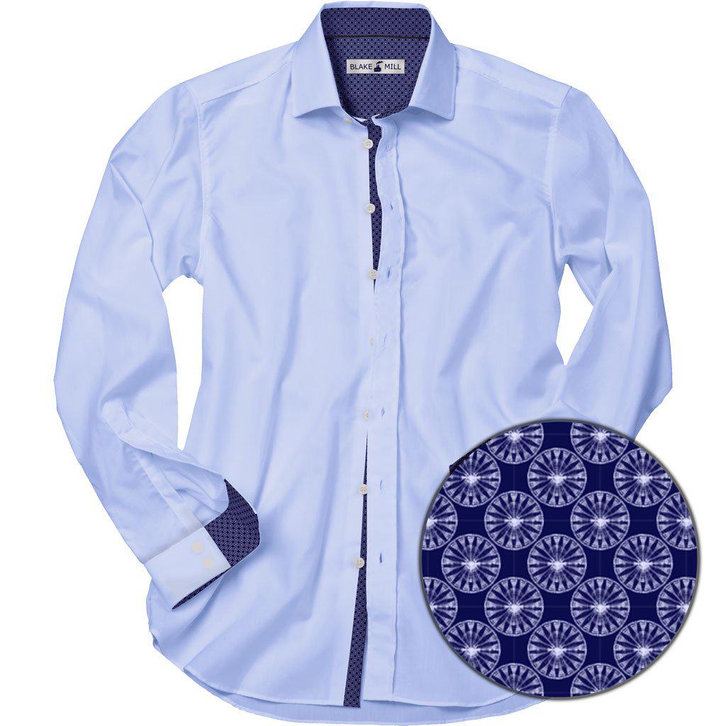 Blue With Fractal Accents Shirt - Blake Mill