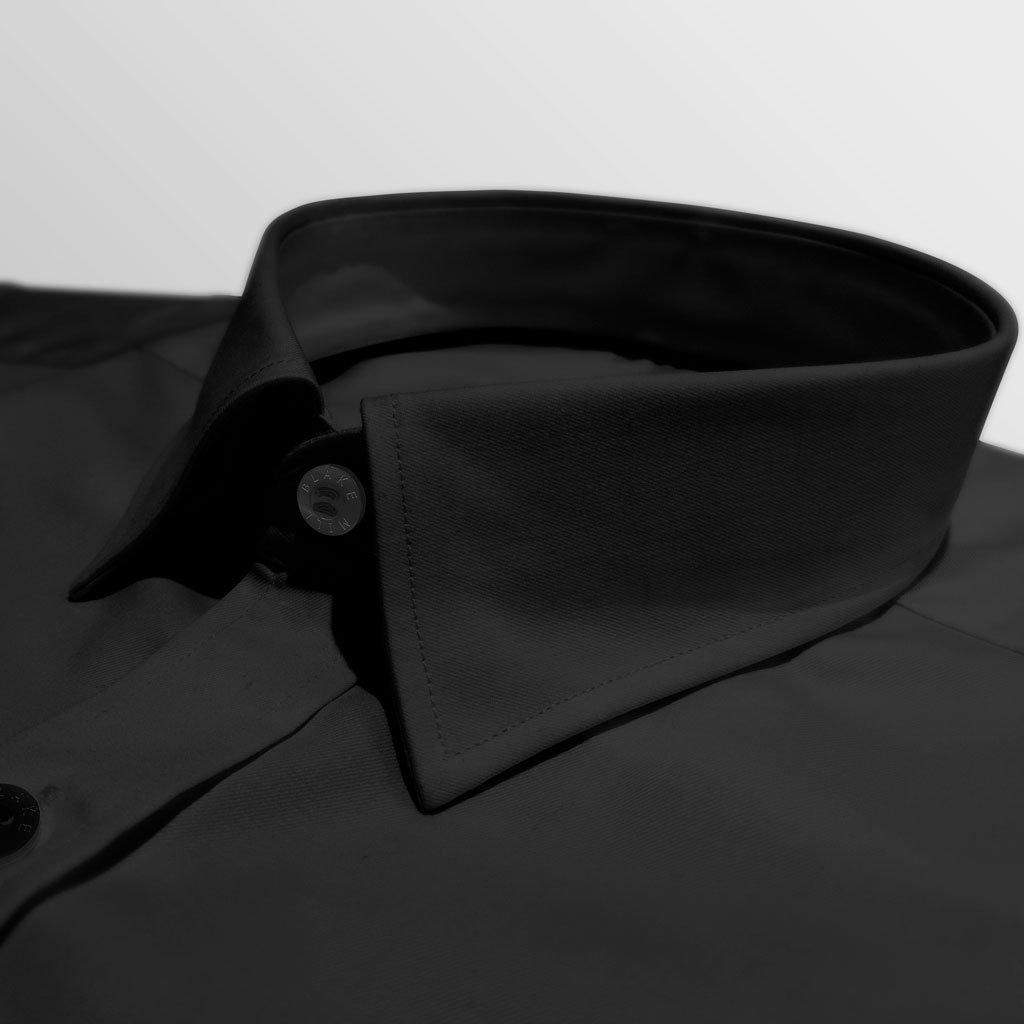 Carbon Black Hidden Button Shirt - Blake Mill