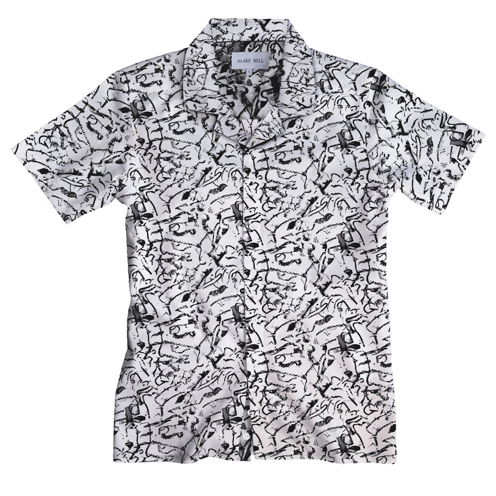 Exotic Zebras Open Collar Shirt - Blake Mill