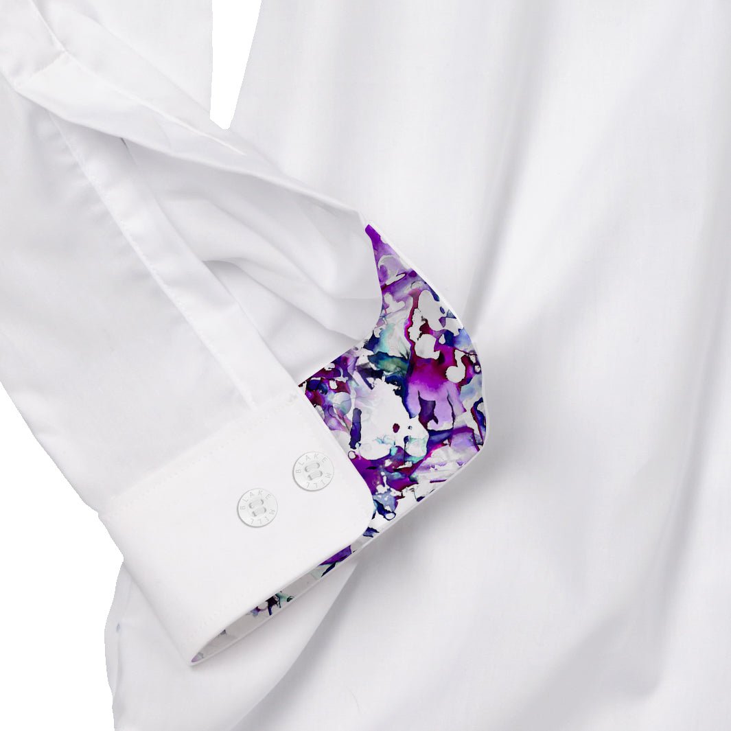 White with Creative Leap Accents Shirt - Blake Mill