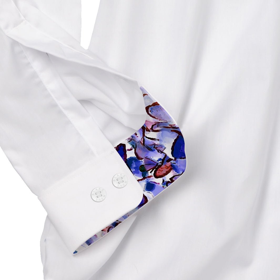 White with Summer In Provence Accents Shirt - Blake Mill