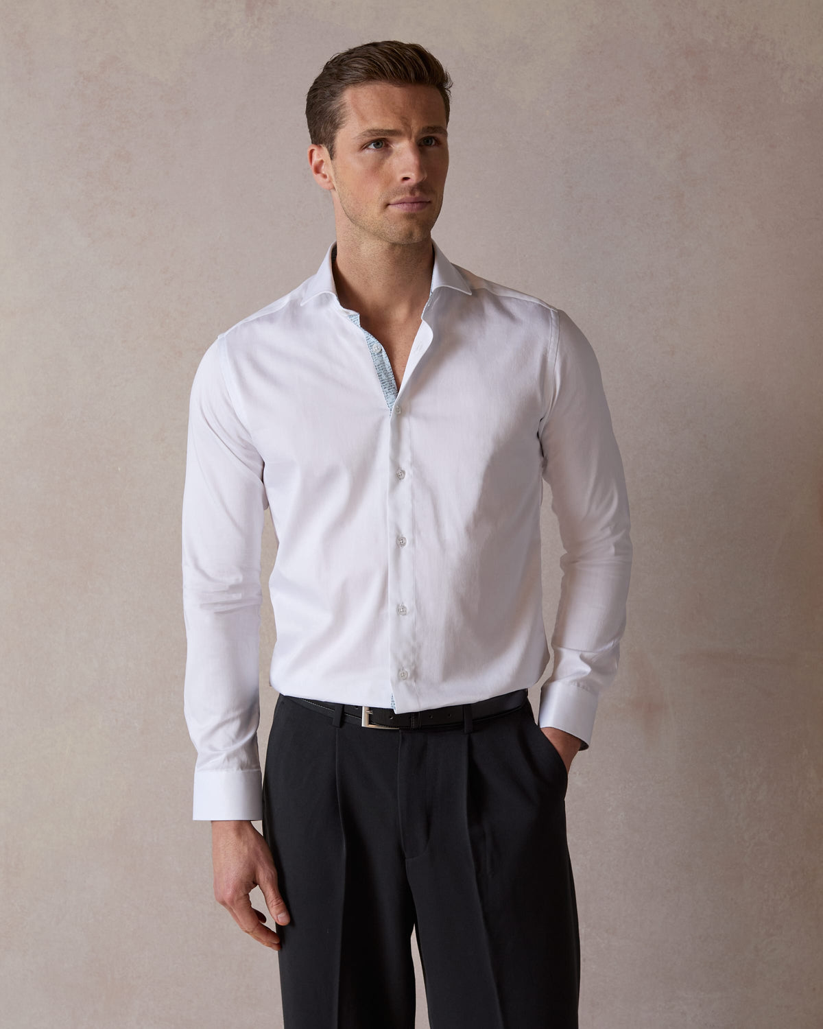 White with Teal Burn Baby Burn Accents Shirt
