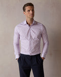 Model in a Pink Mathematician Shirt (Front View)