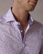Close up view of model in a Pink Mathematician Shirt