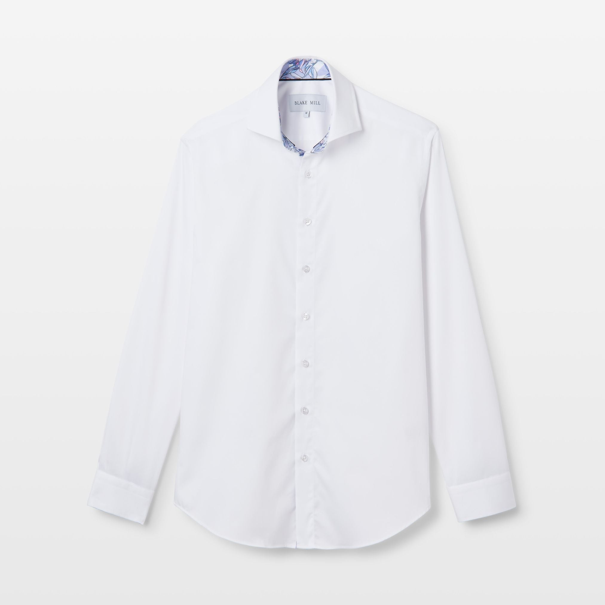 White Sateen Shirt with Muted Window Accent