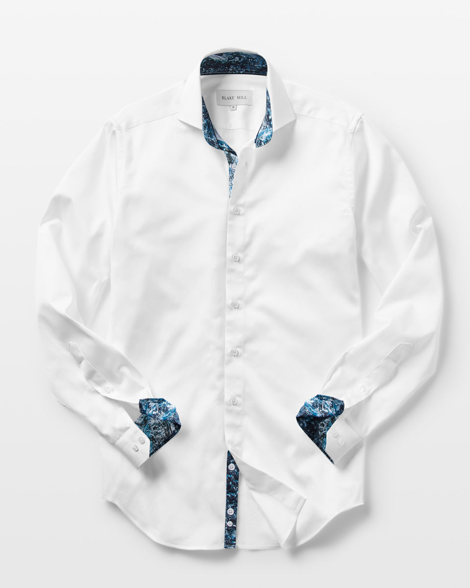 White with Dark Moon Accent Shirt