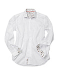 White Sateen Shirt with Lowry Going to Work Accents