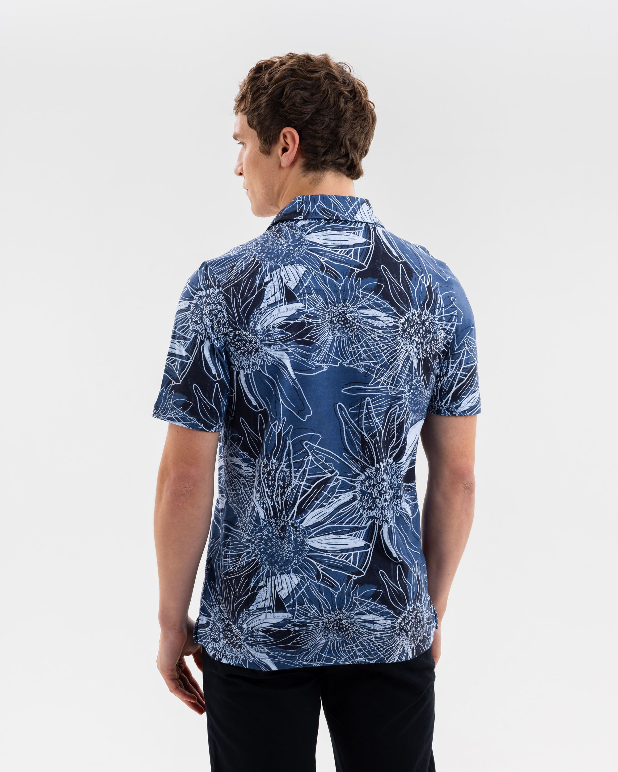 Tropical Flora Printed Polo