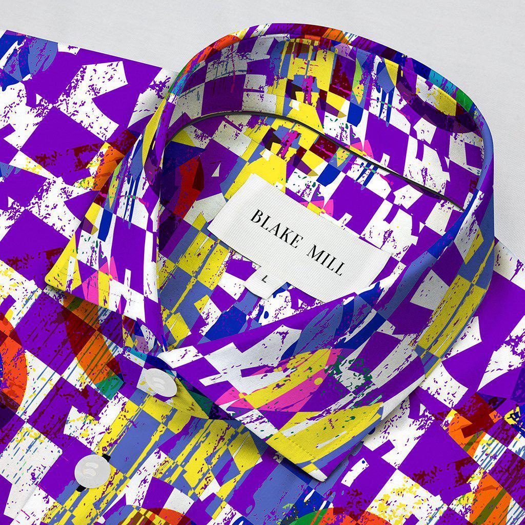 Abstract Purple Shirt - Blake Mill