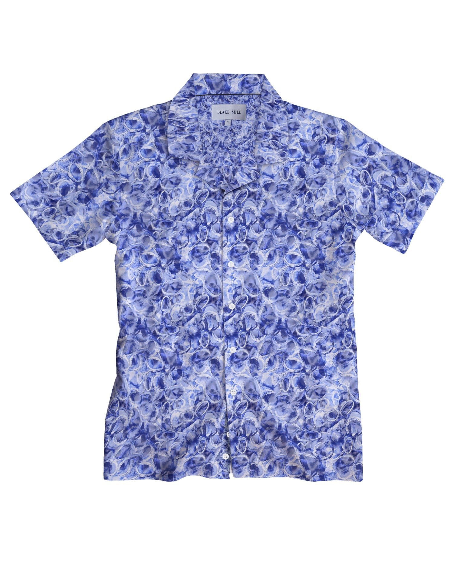 Aqua Drift Open Collar Shirt - Blake Mill