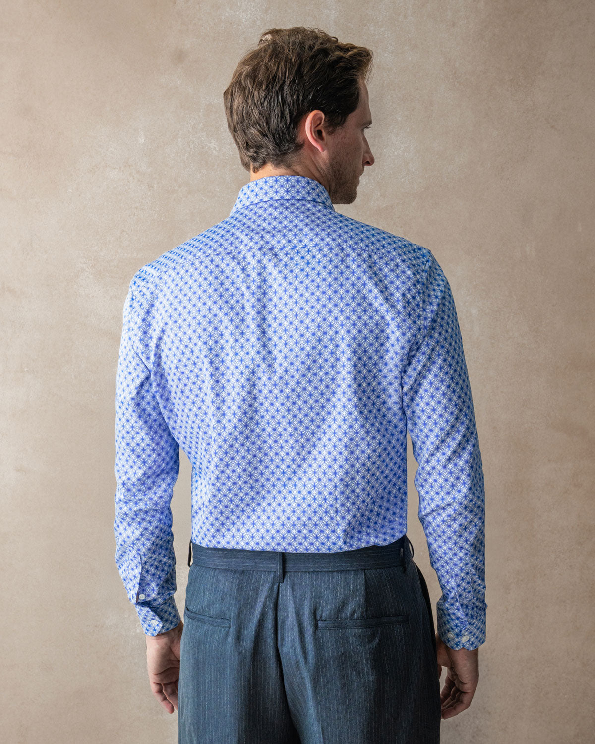 Blue Wavy Geo Shirt