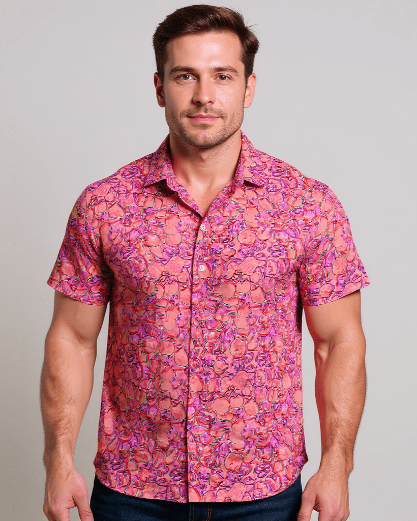 Bare Fruit Open Collar Shirt - Blake Mill