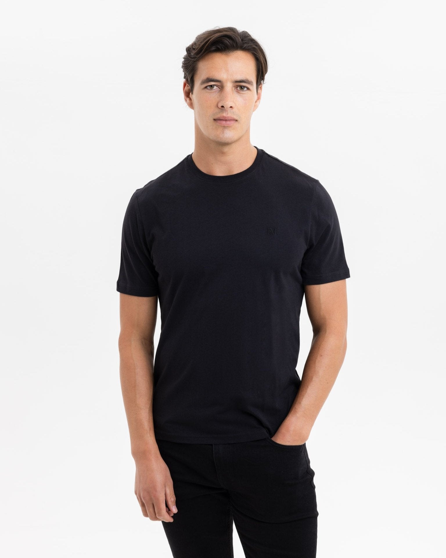 Black Organic Cotton T-Shirt - Blake Mill