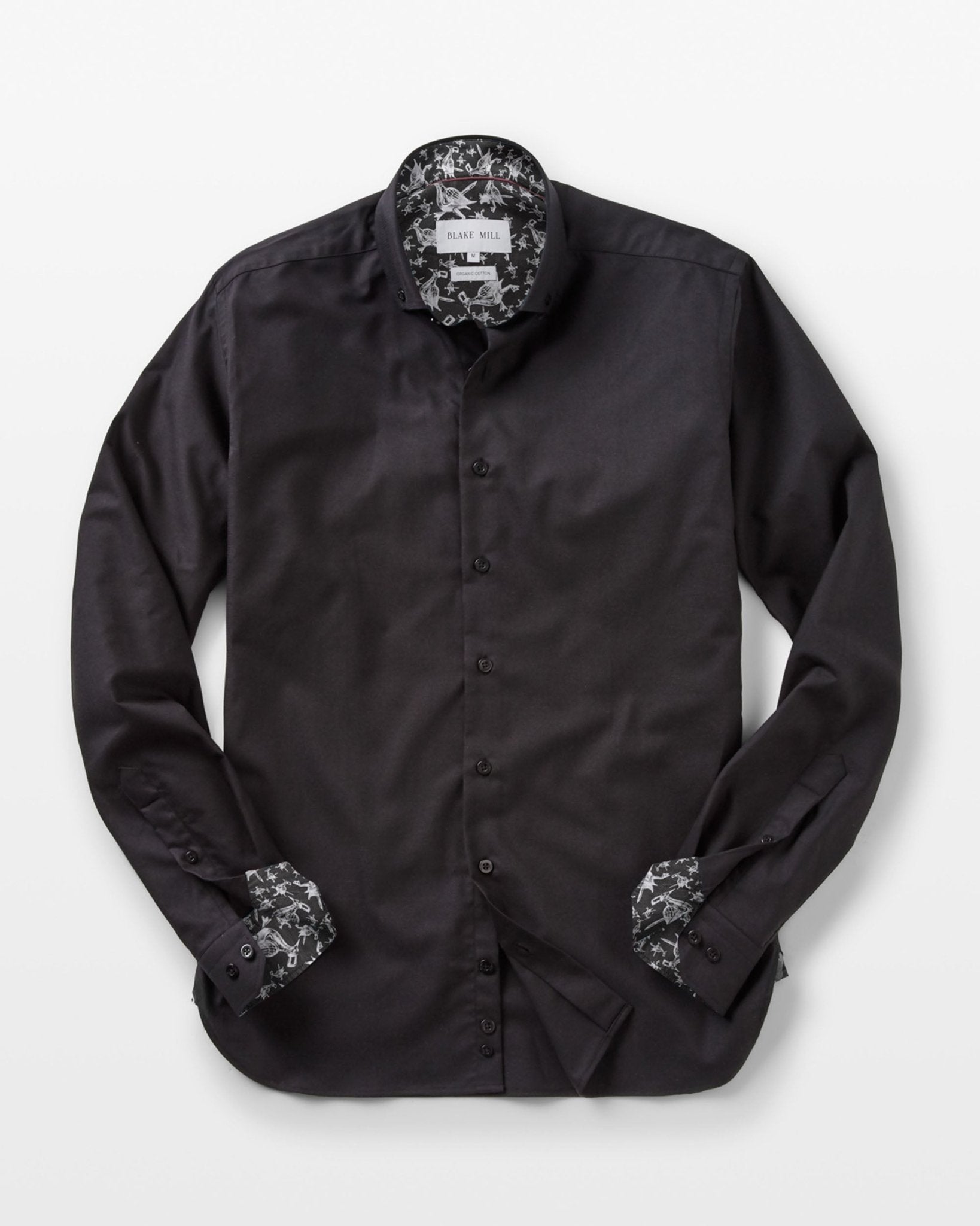 Black Oxford with Counting Ducks Accents Button - Down Shirt - Blake Mill