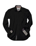 Black Sateen Shirt with Lowry Going to Work Accents - Blake Mill