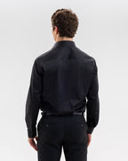 Black Sateen with Botanical Gardens Accents Shirt - Blake Mill