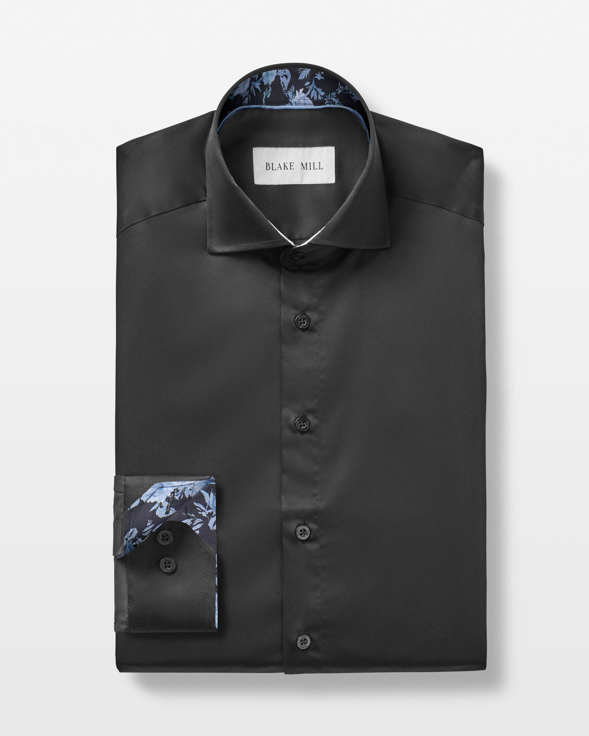 Black with Bed of Roses Accent Shirt - Blake Mill