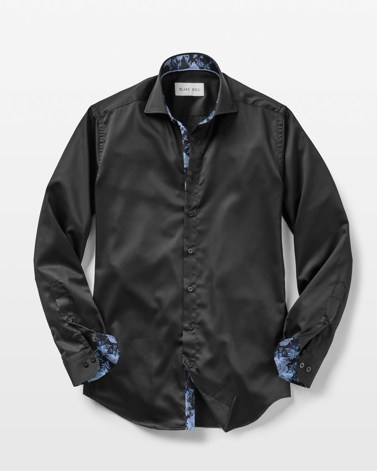 Black with Bed of Roses Accent Shirt - Blake Mill