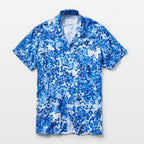 Blue Blossoms Open Collar Shirt - Blake Mill