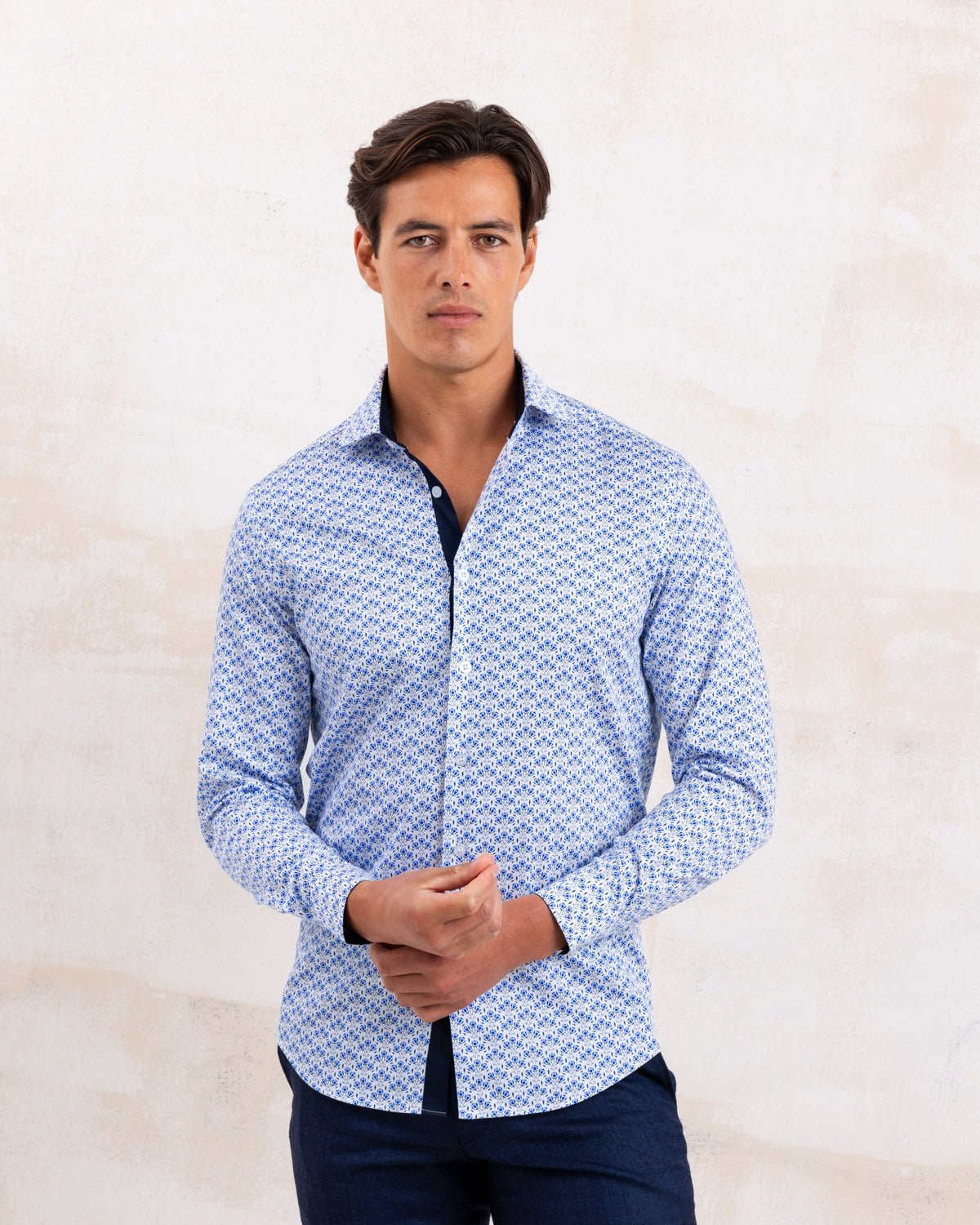 Blue Botanic Geo Shirt - Blake Mill