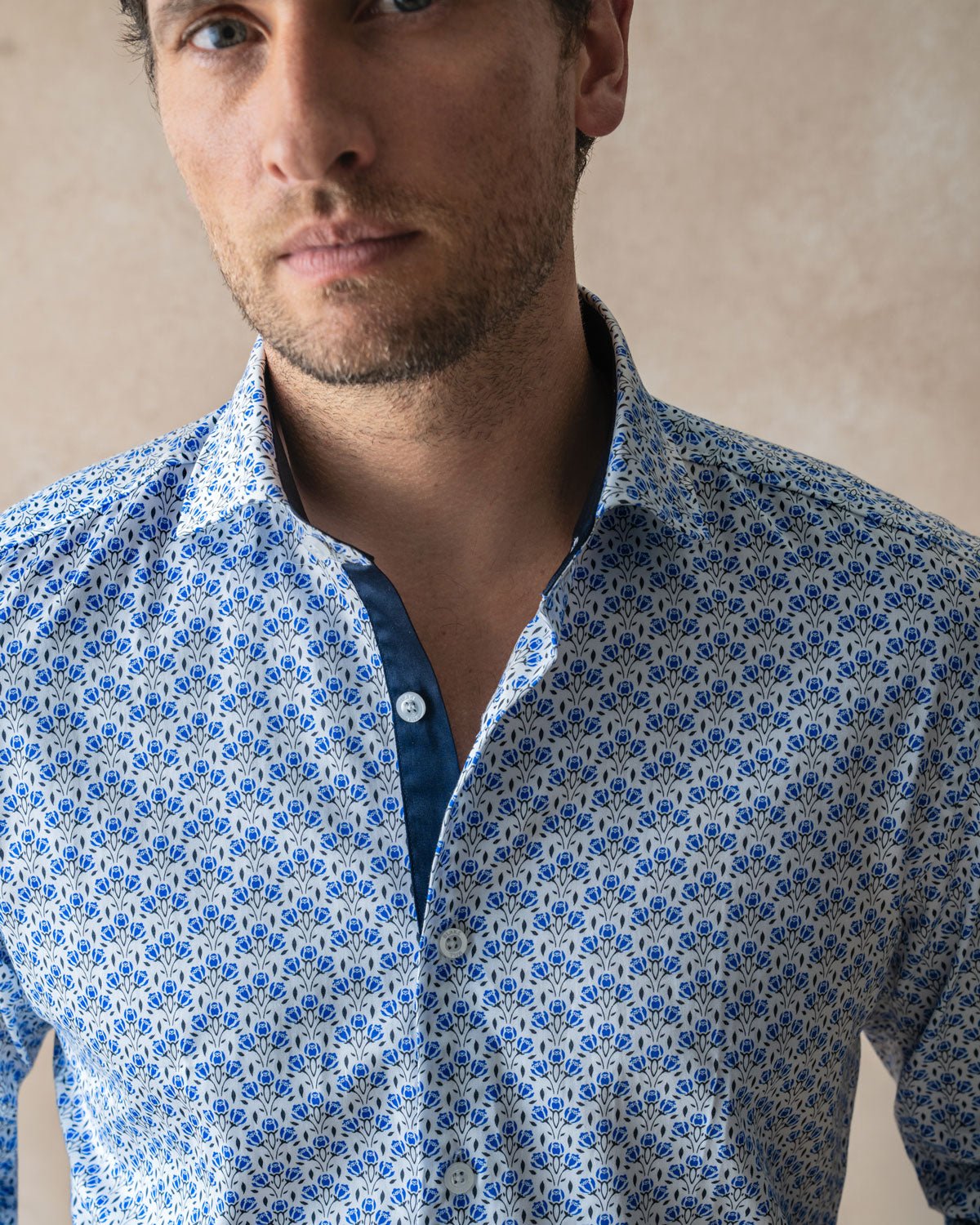 Blue Botanic Geo Shirt - Blake Mill