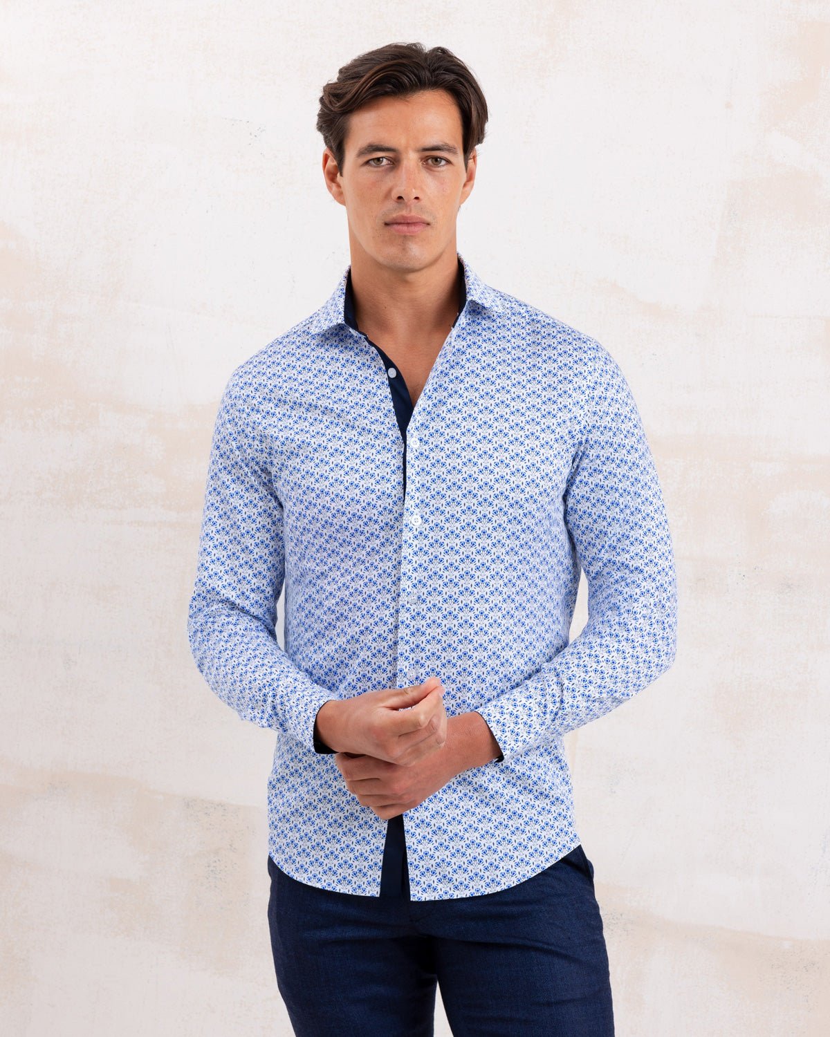 Blue Botanic Geo Shirt - Blake Mill