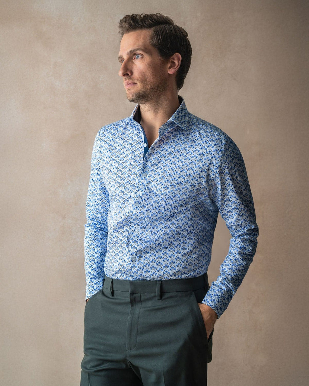 Blue Botanic Geo Shirt - Blake Mill