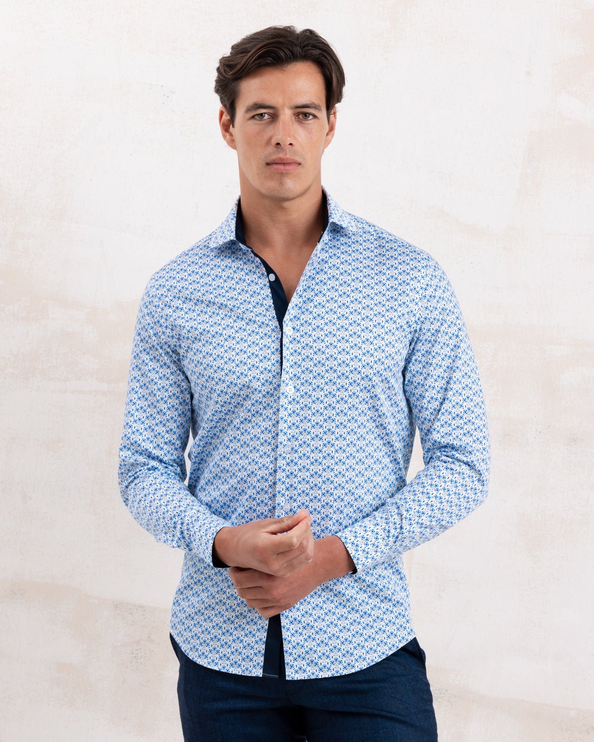 Blue Botanic Geo Shirt - Blake Mill