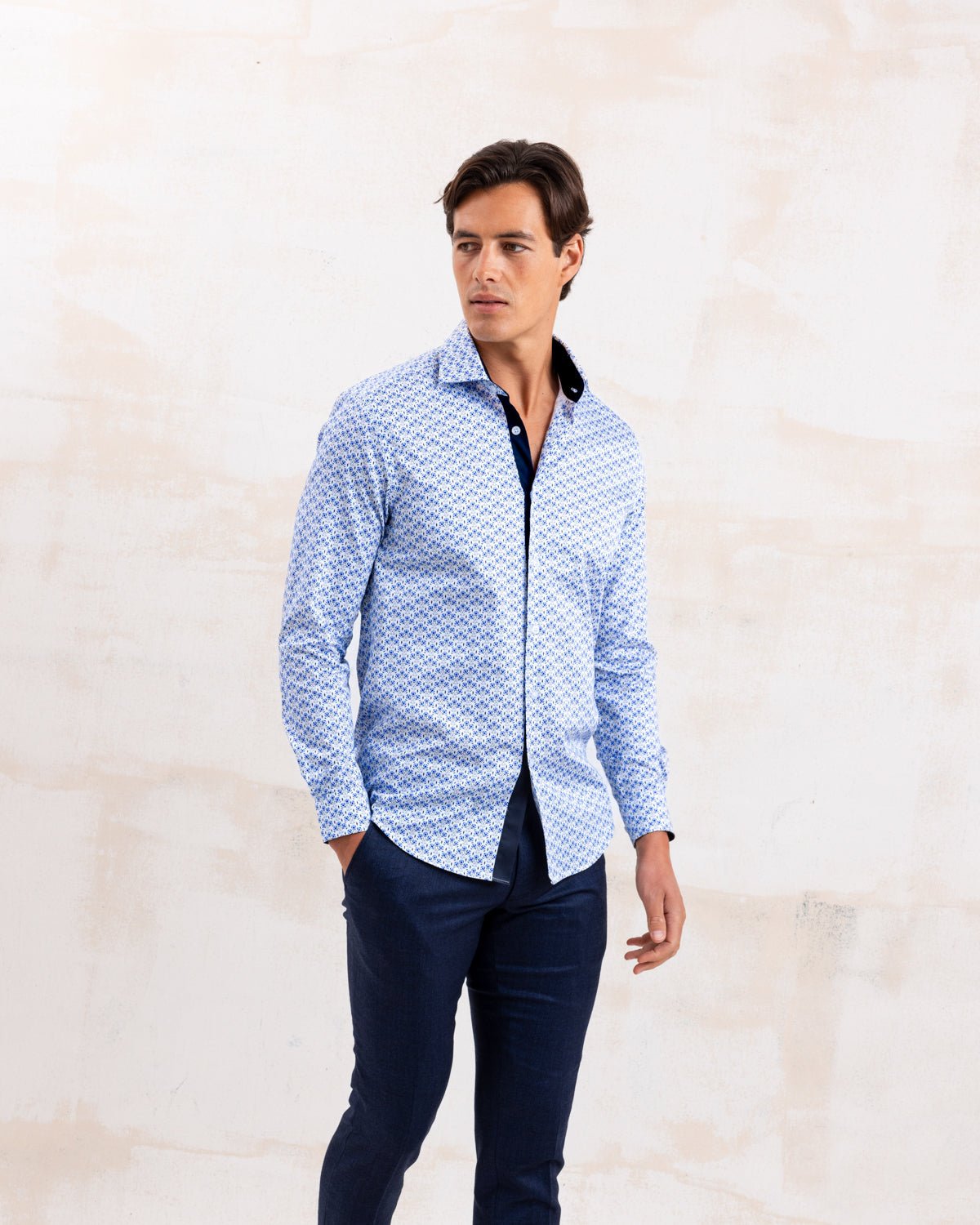 Blue Botanic Geo Shirt - Blake Mill