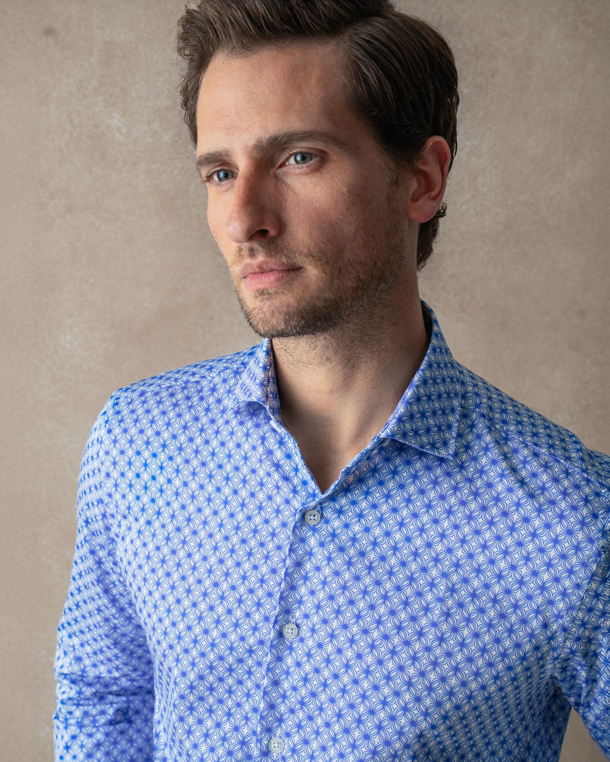 Blue Wavy Geo Shirt - Blake Mill