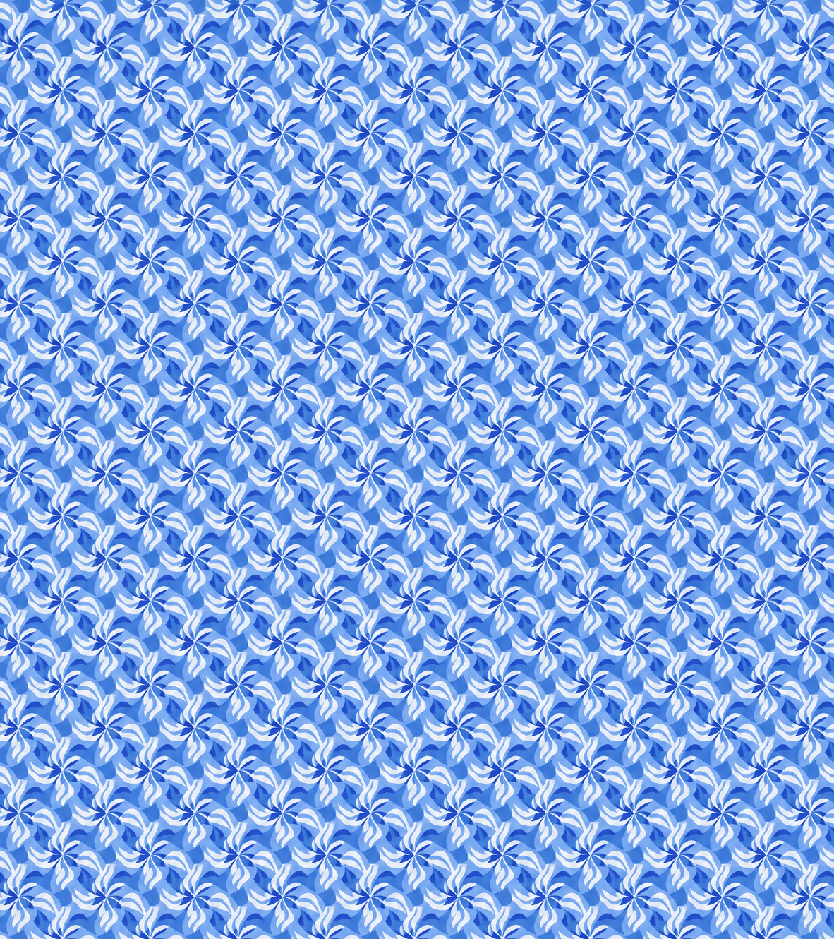 Blue Wavy Geo print design