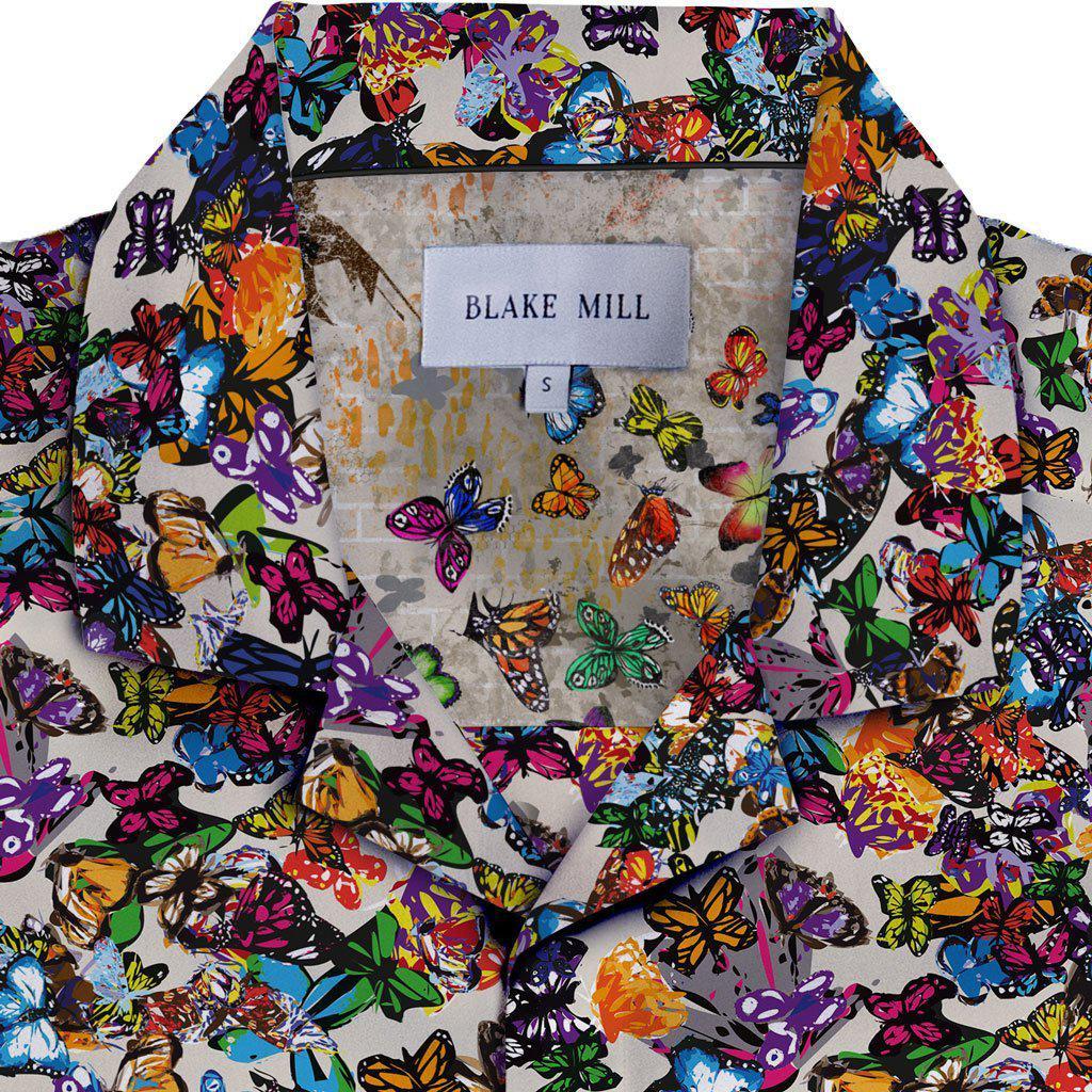 Butterfly House (Inside) Open Collar Shirt - Blake Mill