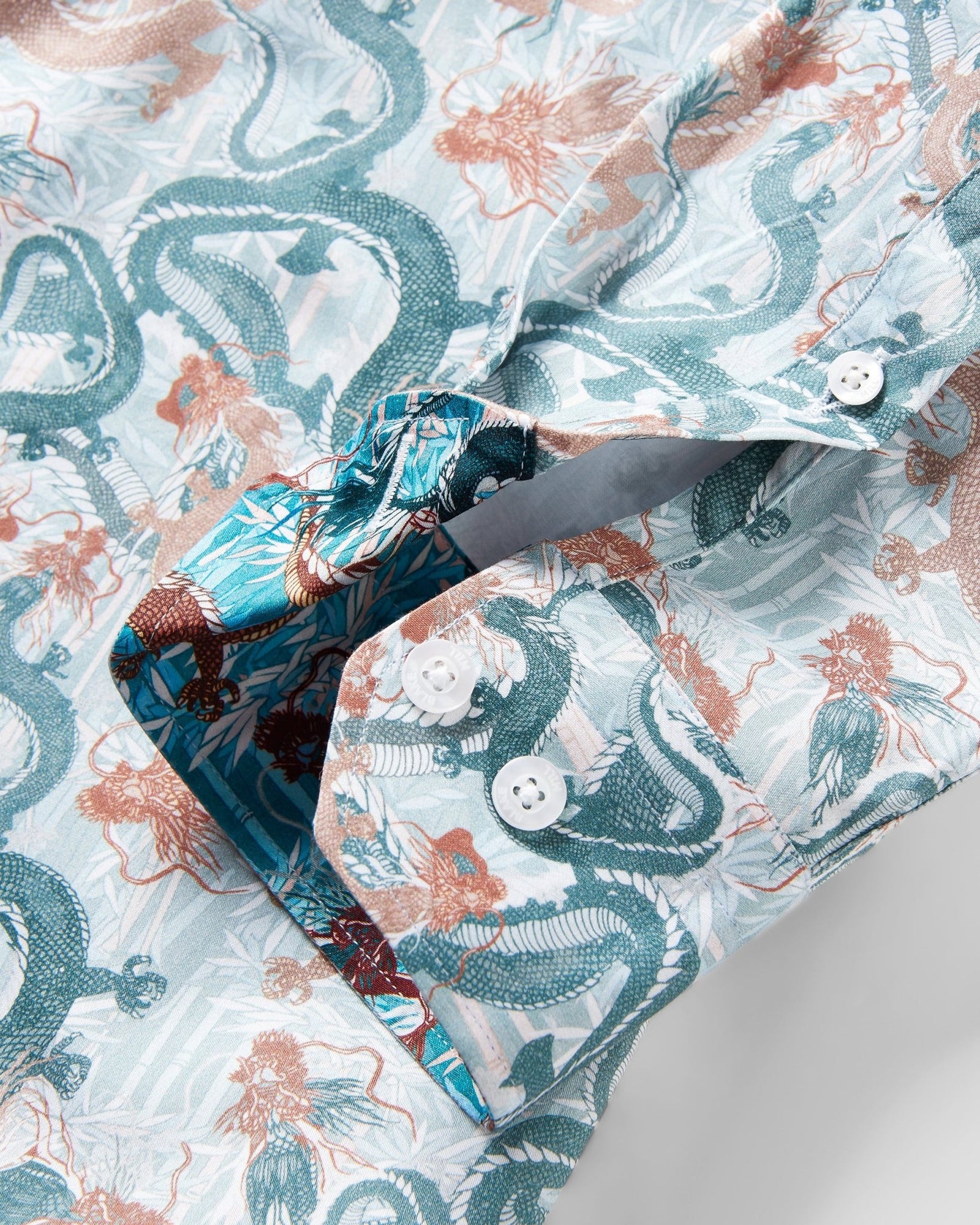 Regular Fit Short Sleeve Shirt - Chinese Dragon