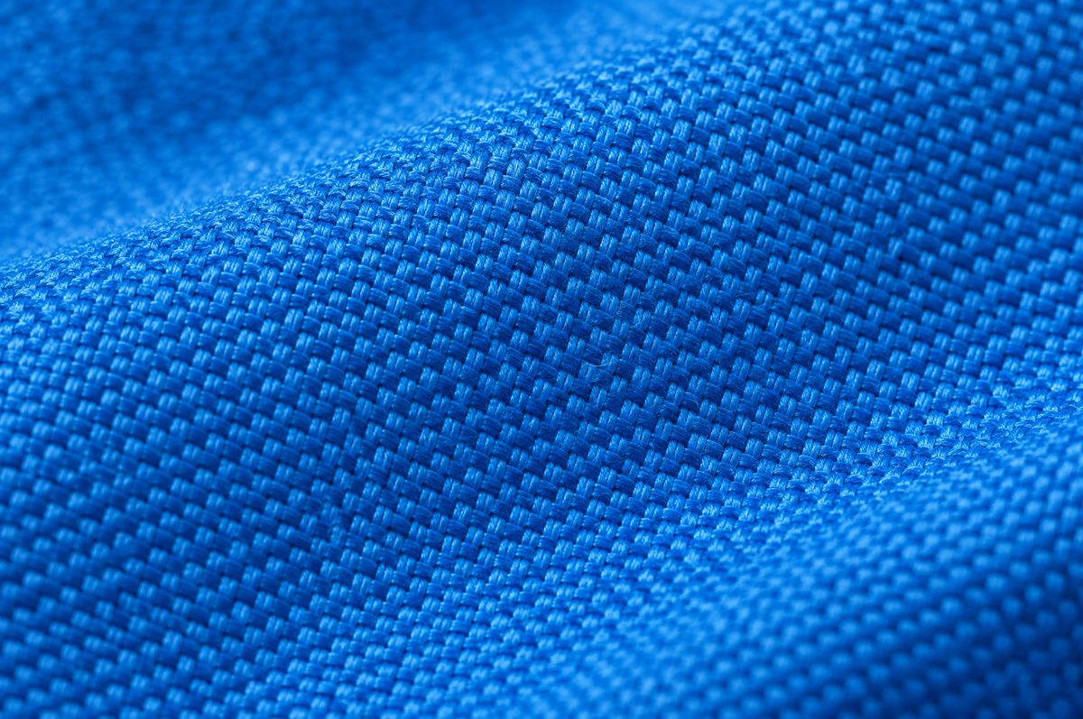 Cobalt Blue Oxford shirt fabric detail