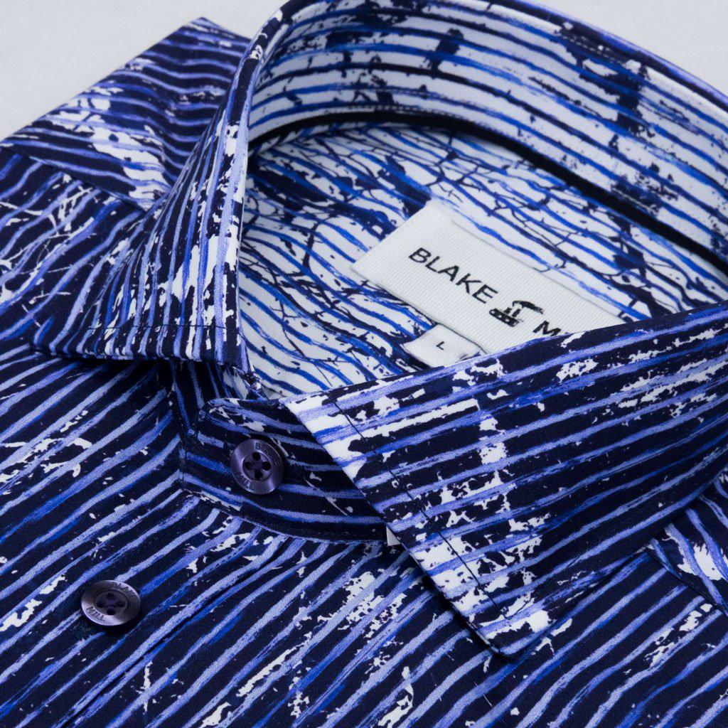 Damaged Stripe Dark Shirt - Blake Mill