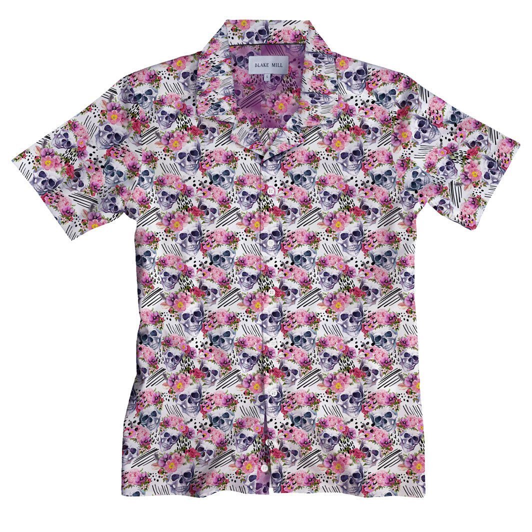 Dia de Muertos Open Collar Short Sleeve Shirt - Blake Mill