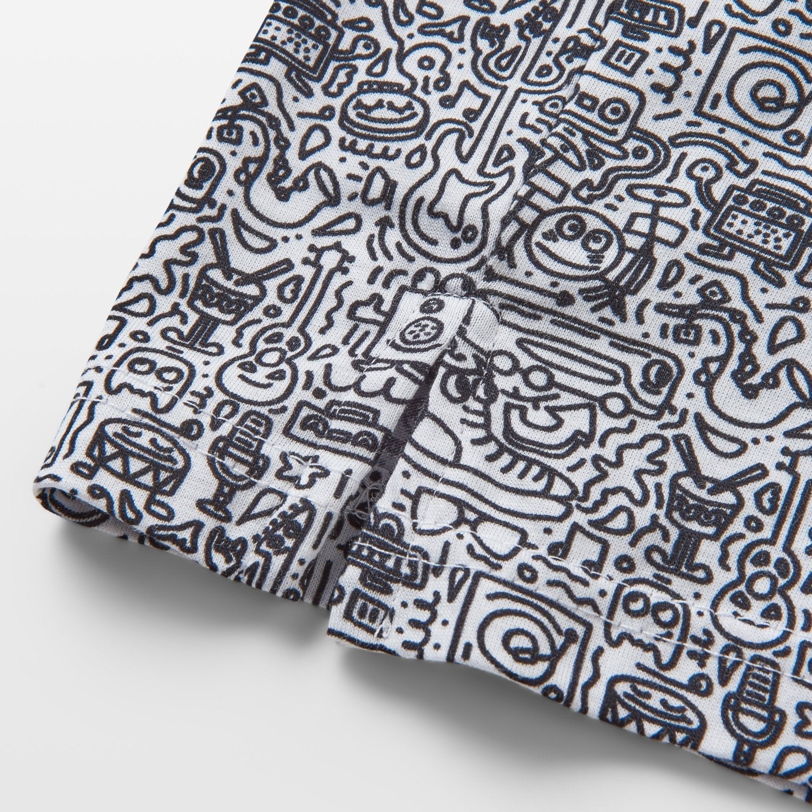 Doodle Art Printed Jersey Polo - Blake Mill