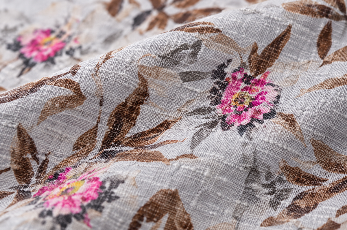 Edenic Bamboo Linen Short Sleeve shirt linen fabric detail