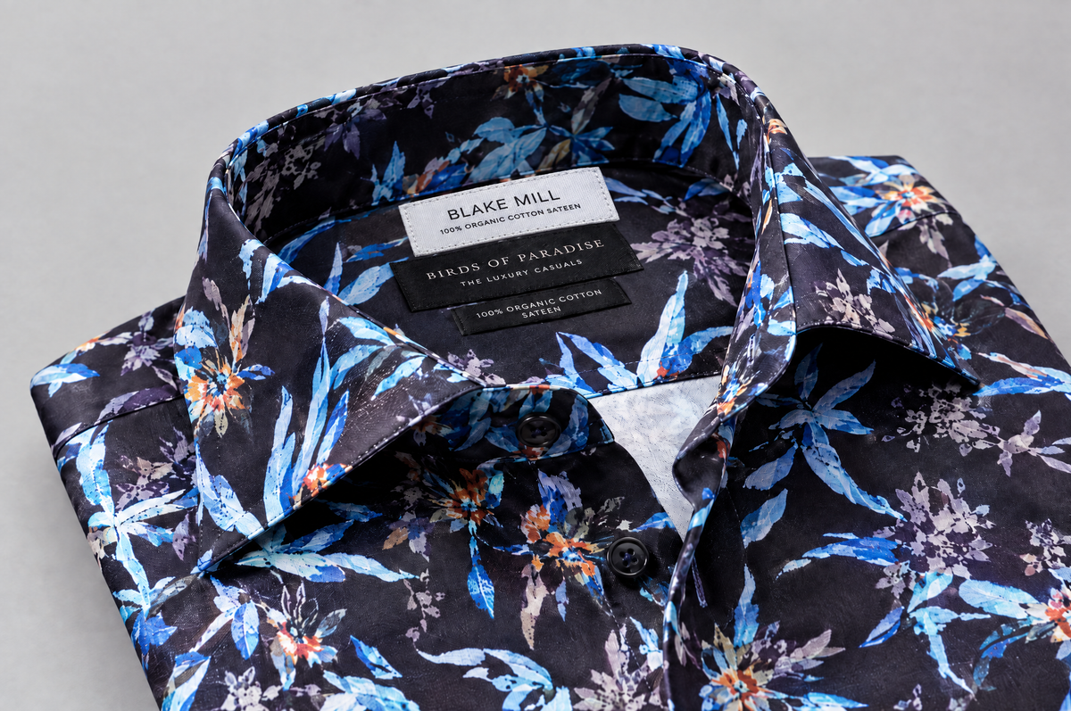 Electric Bamboo shirt collar detail