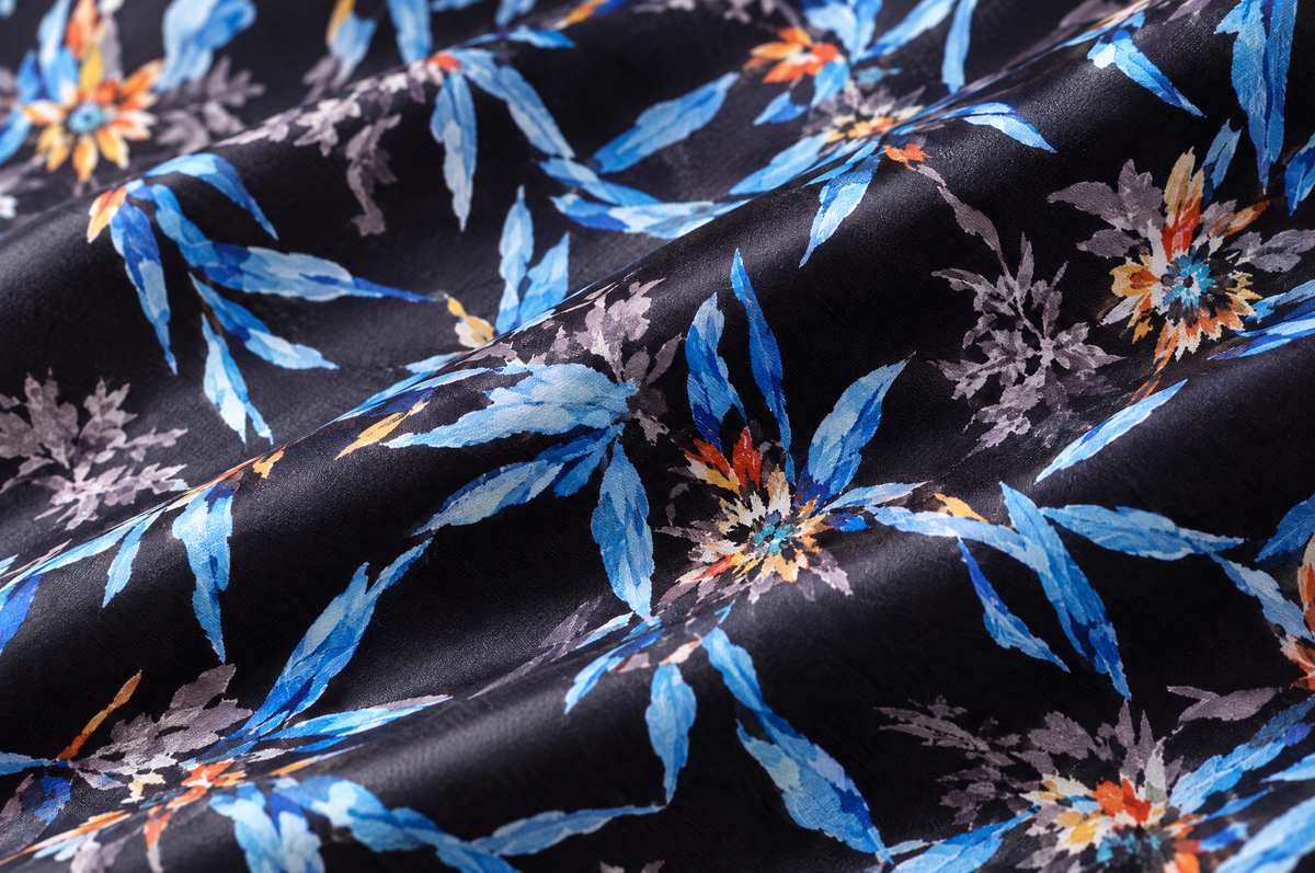 Electric Bamboo shirt cotton sateen fabric detail