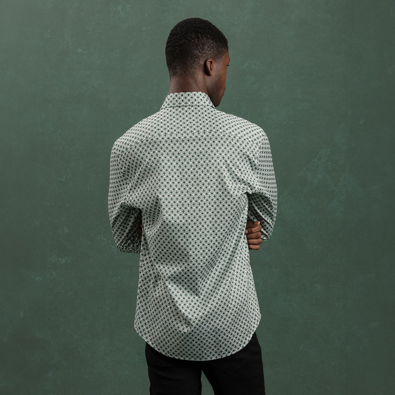 Emerald Wavy Geo Shirt