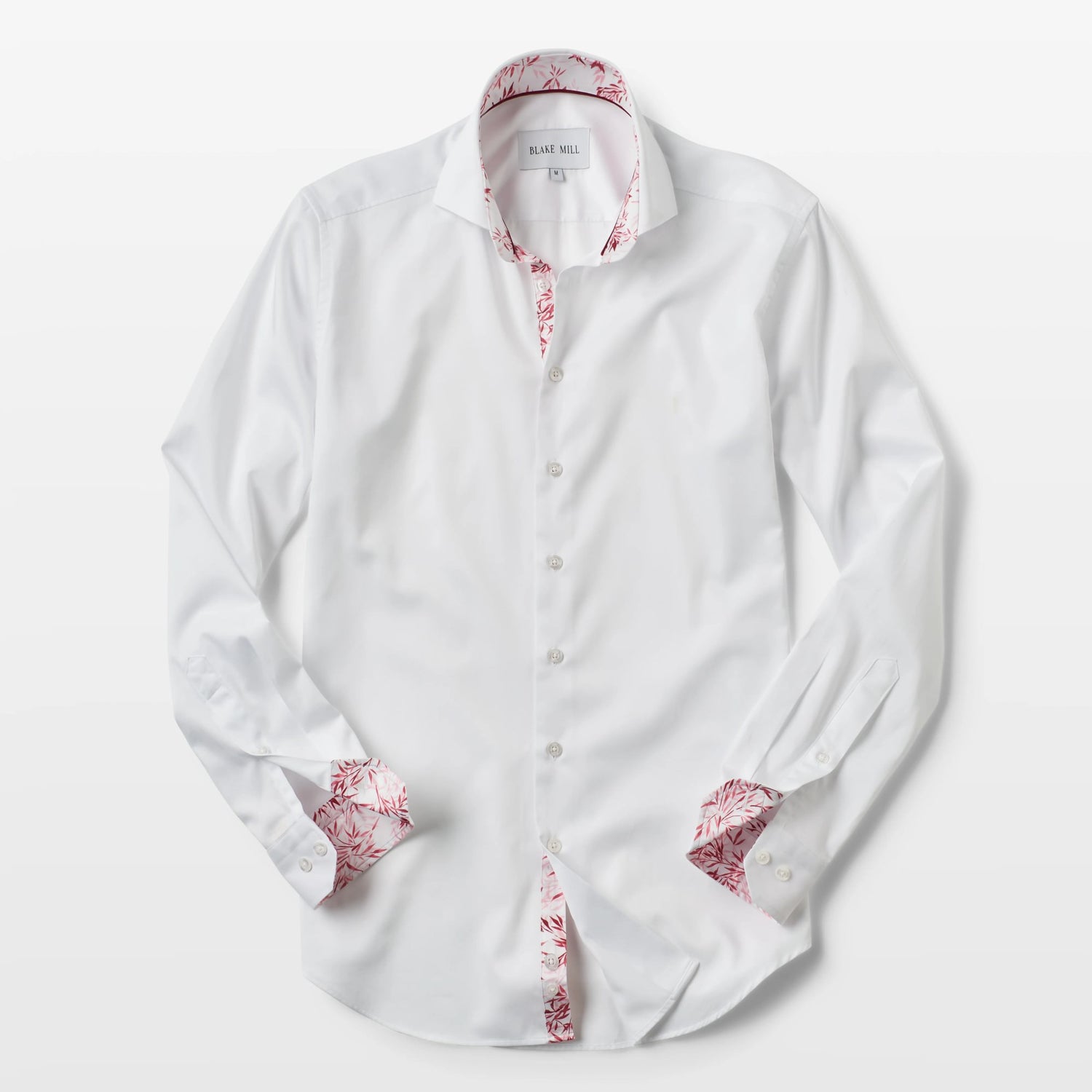 White Sateen Shirt with Pink Savanna Accents