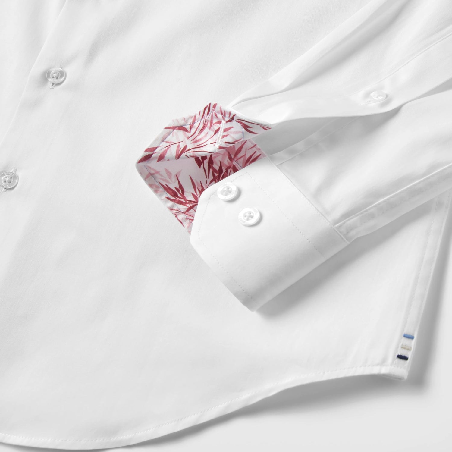 White Sateen Shirt with Pink Savanna Accents