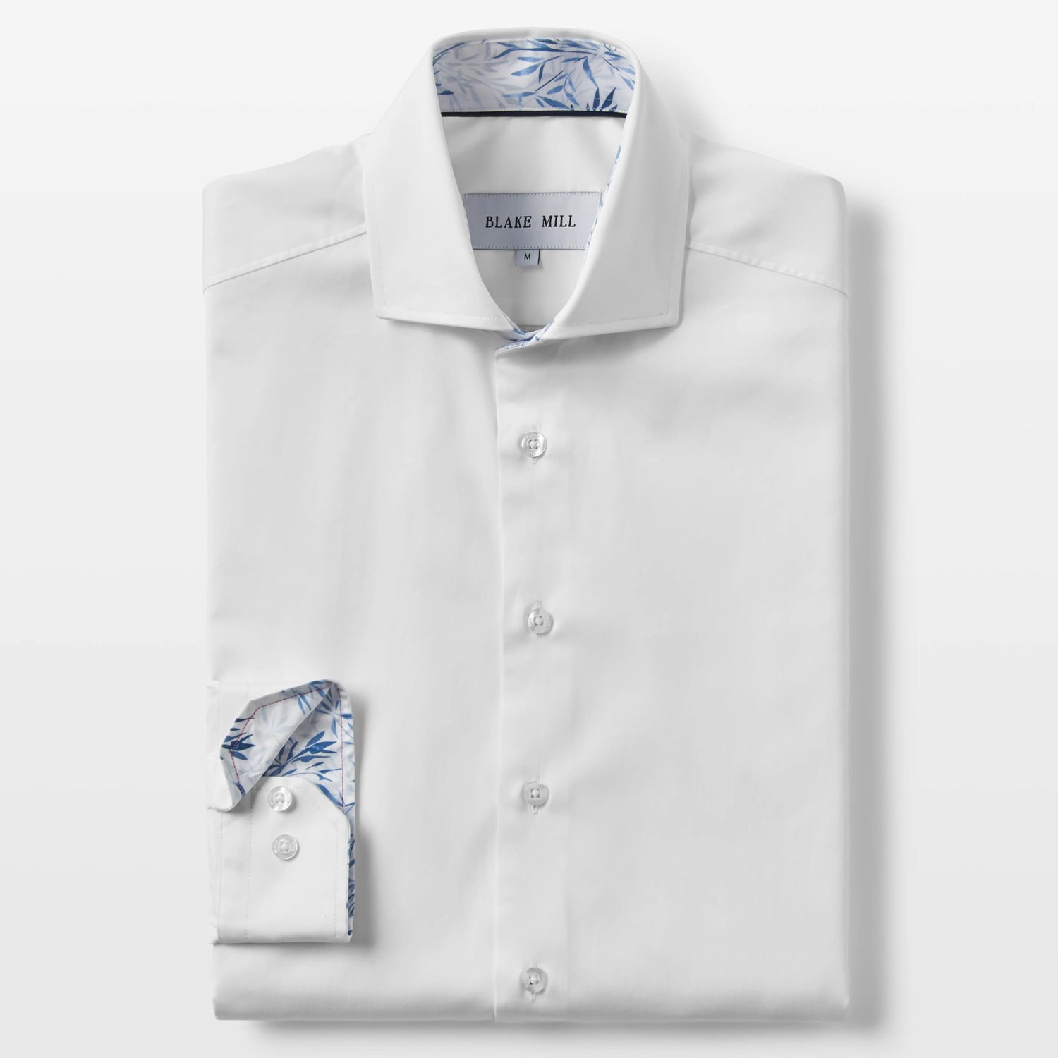 White Sateen Shirt with Blue Savanna Accents