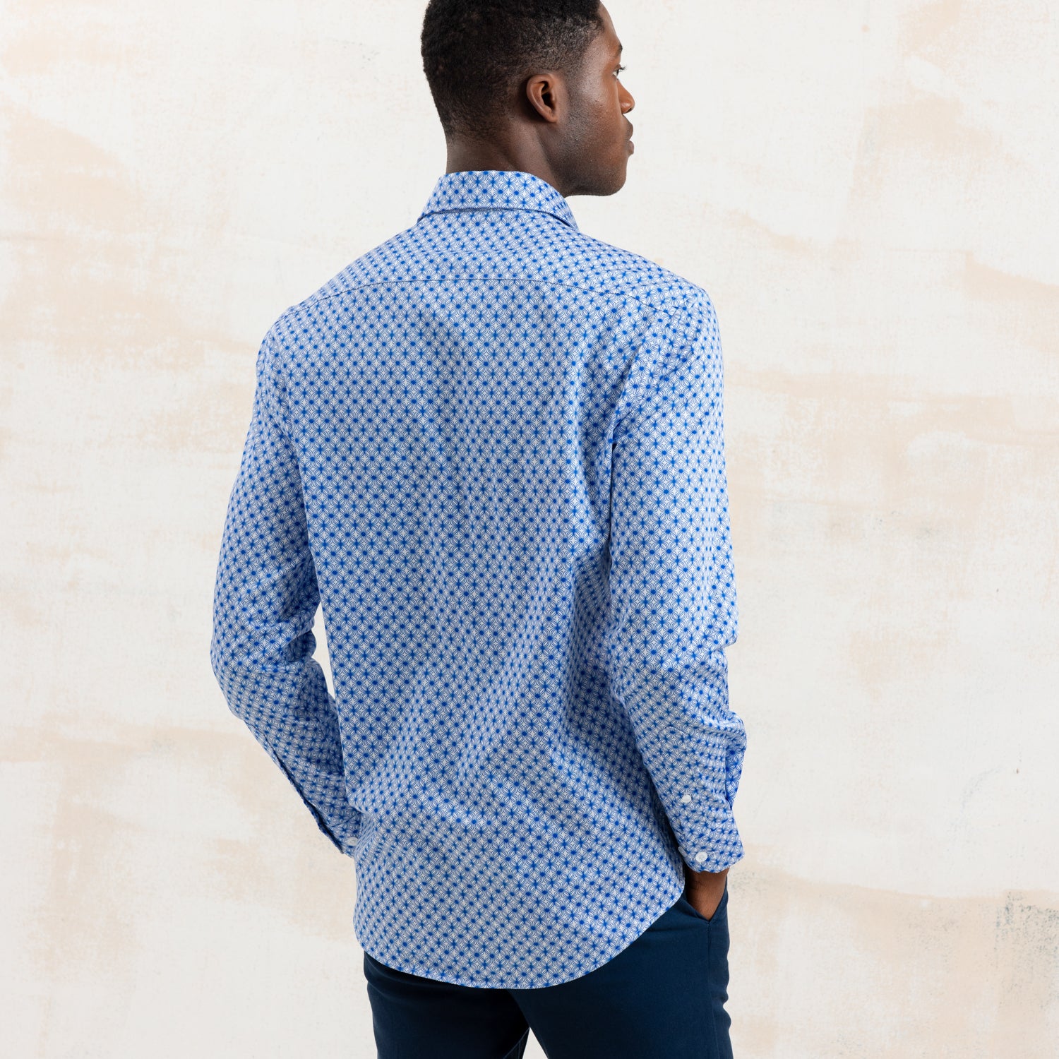 Blue Wavy Geo Shirt