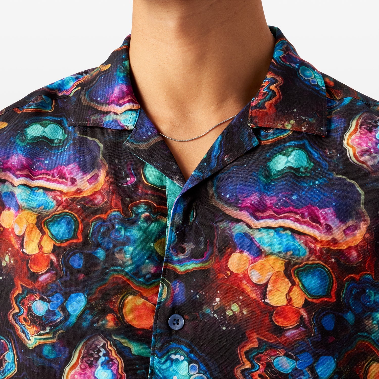 Fractal Insanity Open Collar Shirt - Blake Mill