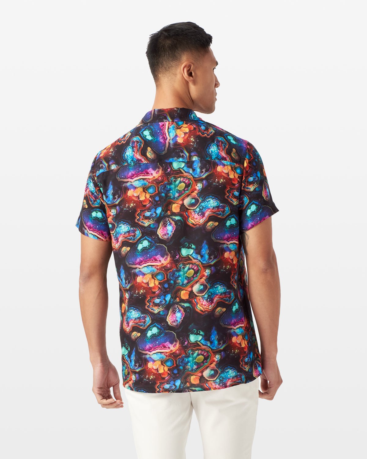 Fractal Insanity Open Collar Shirt - Blake Mill